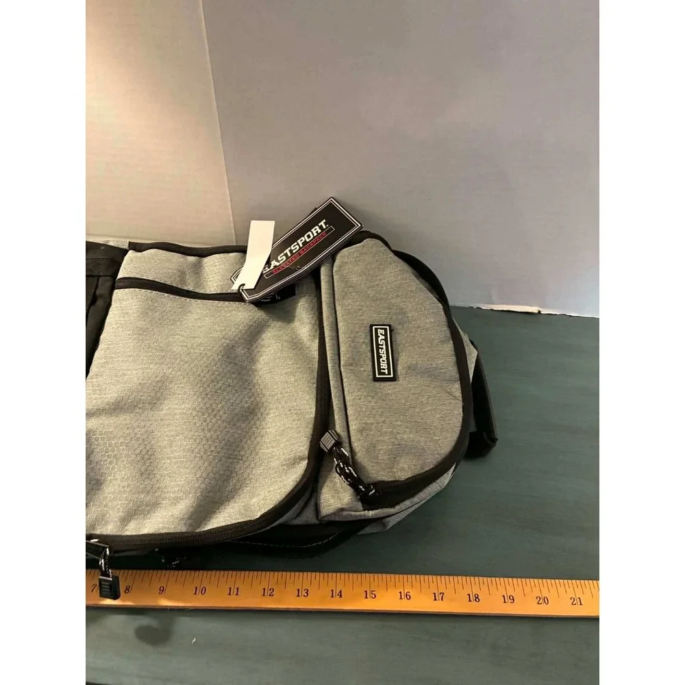 Eastsport Elevated Backpack Unisex OS Grey Black NEW Techwear School Bag